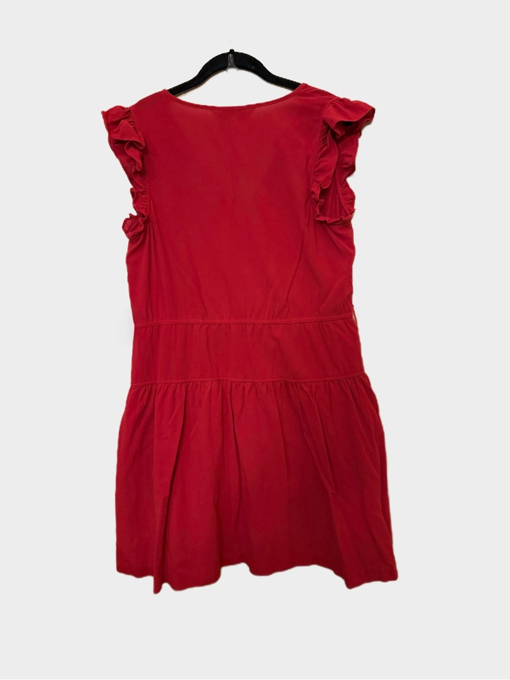 Trina Turk Red Ruffled Tiered Button-Front Dress - Picture 3 of 5